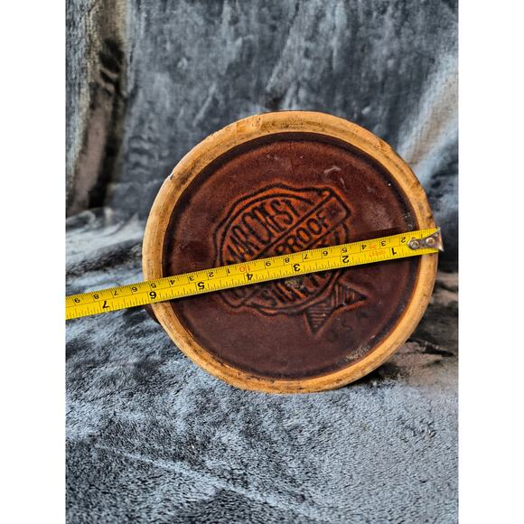 VINTAGE MARCREST BROWN STONEWARE PITCHER DAISY & DOT PATTERN - Picture 7 of 12